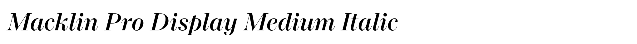 Macklin Pro Display Medium Italic image